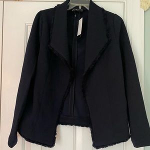 Premise navy blue tweed blazer